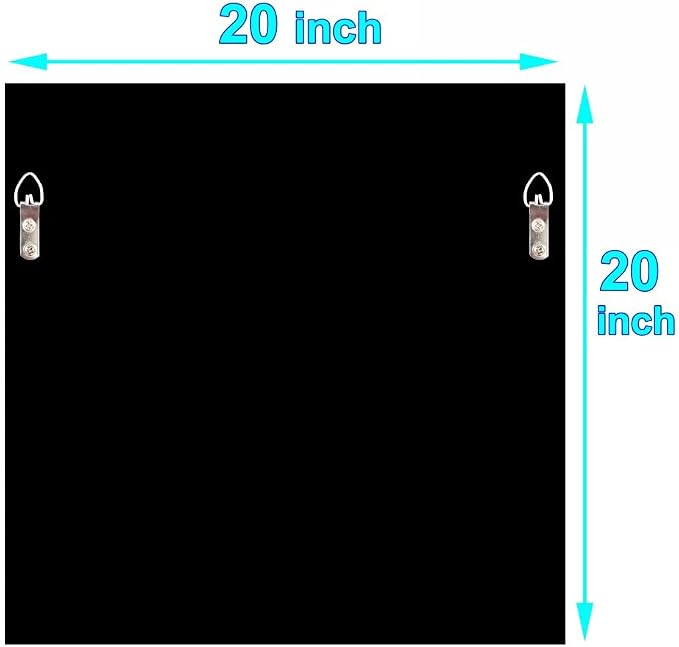 20" Square Crushed Diamond Silver Glass Mirror for Wall Decor | Sparkly Crystal Mirror. High-definition, sturdy wood frame. Perfect glam wall decor for living room, entryway modern home