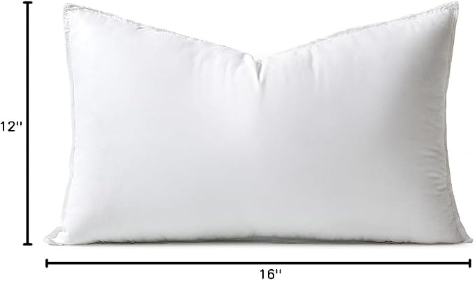 MIULEE 12x16 Synthetic Down Alternative Pillow Insert Decorative Throw Pillow 12 x 16 Inch Body Bed Sleeping Ultra Soft Fluffy Form for Sofa Couch Bed