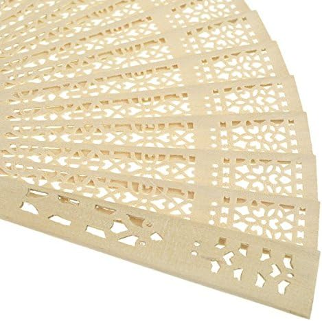 Sandalwood Fan (Set of 50 pcs) - Baby Shower Gifts & Wedding Favors&Birthday Gifts&Christmas Gift