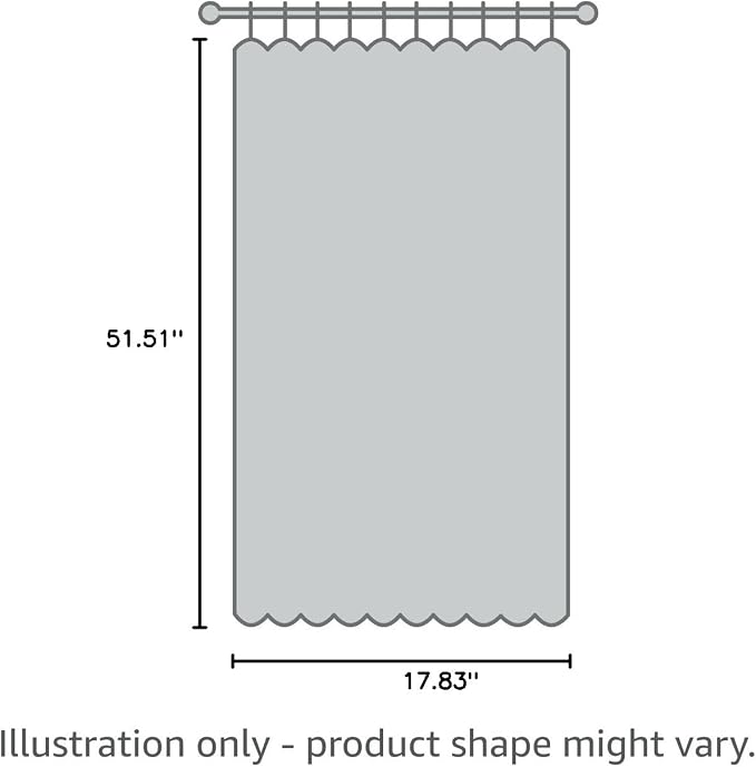 DriftAway Farmhouse Linen Lined Valance Double Layer Thermal Insulated Room Darkening Blackout Window Valances 3 Inch Rod Pocket Vertical Striped Kitchen Valance for Bathroom Single 52 x 18 Inch Red