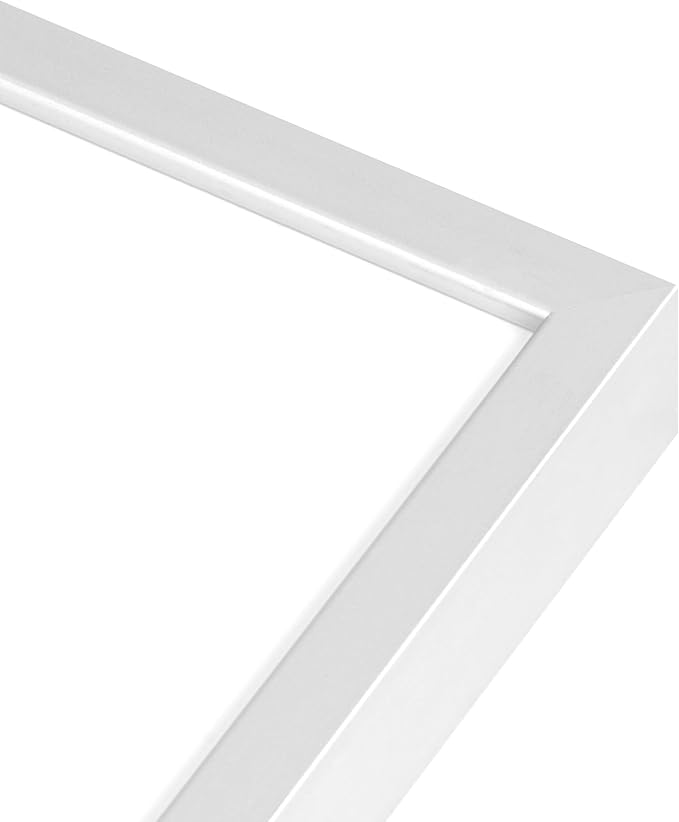 FLYJOE 8x10 Picture Frame - Metal Frame With Mat 5x7 | 8 x 10 Aluminum Photo Frame | Plexiglass And Hanging Hardware Included | Black 8x10 Picture Frame | Silver