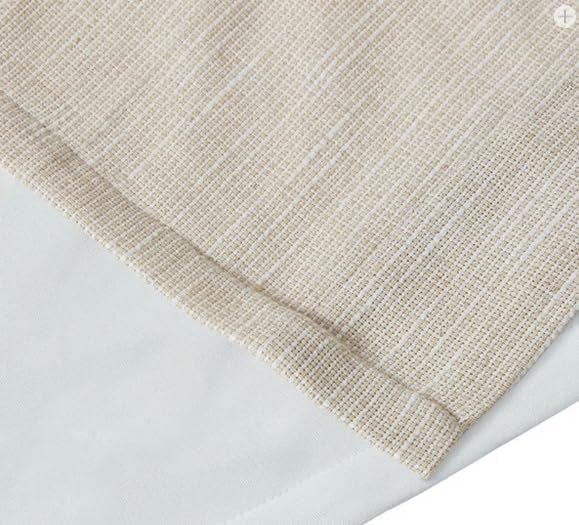 Madison Park Linen Blend Curtain Window, Thermal Insulated Fleece Lining, Living Room Decor Light Filtering Drape for Bedroom, 1-Single Panel Pack Fits 1.25" Rod, Beals, 50x95 Rod Pocket Top, Natural