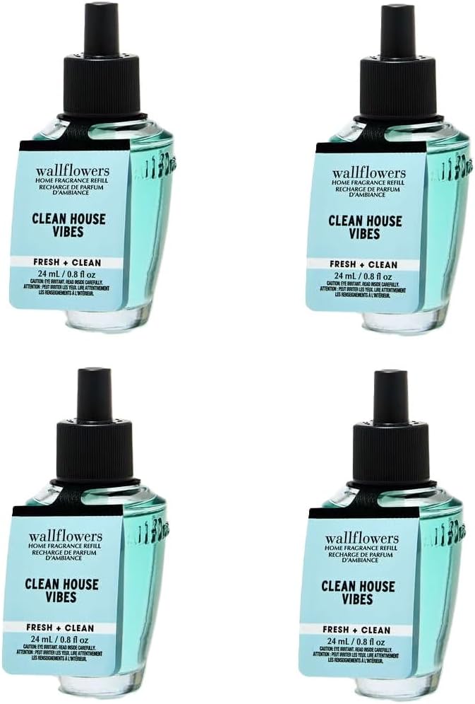 Bath & Body Works Clean House Vibes WallFlower Fragrance Bulb Refills 4 Pack