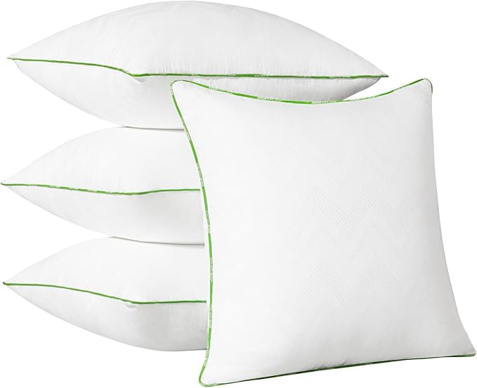 Ashler 22x22 Pillows Insert (Set of 4) - Throw Pillow Inserts with 100% Cotton Cover - 22 Inch Square Interior Sofa Stuffer Pillow Inserts -Decorative White Couch Pillow