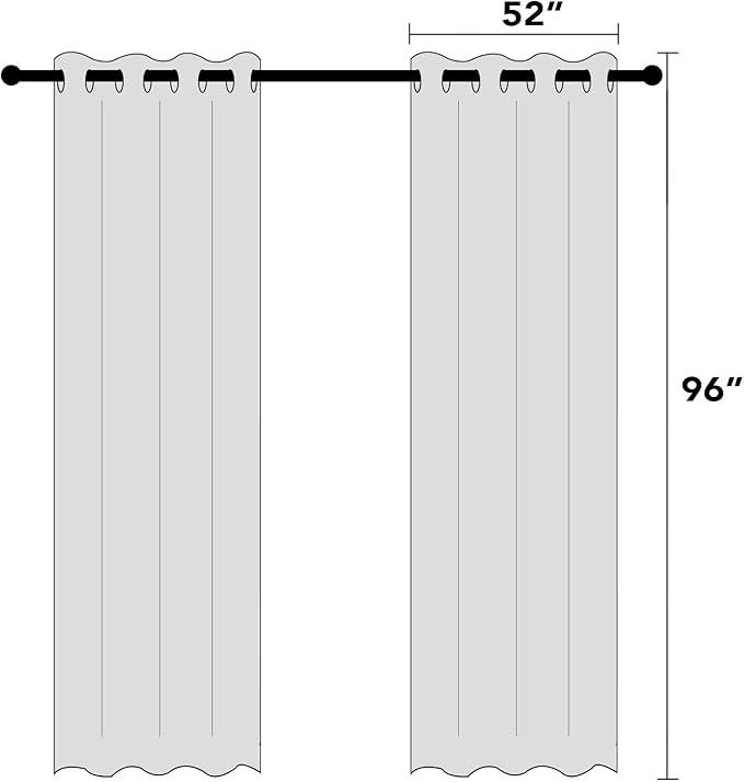 PrinceDeco 100% Blackout Linen Curtains for Bedroom Faux Linen Fabric Extra Long Curtain 96 Inches Long Room Darkening Sun Blocking Curtains with White Liner Backing,52 X 96In, Teal