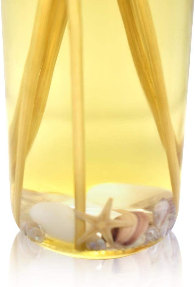 Urban Naturals Reed Diffuser Set, Ocean Mist & Sea Salt - Bathroom Décor | Made with Essential Oils & Real Seashells, Decorative Air Freshener Room Diffuser