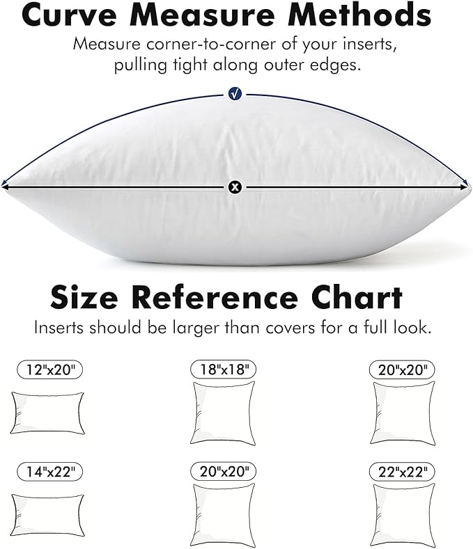 MIULEE 28 x 28 Goose Feather Down Euro Pillow with 100% Cotton Cover, Set of 1 Soft Fluffy Decorative Pillow Insert for Sofa Bed Couch Living Room White
