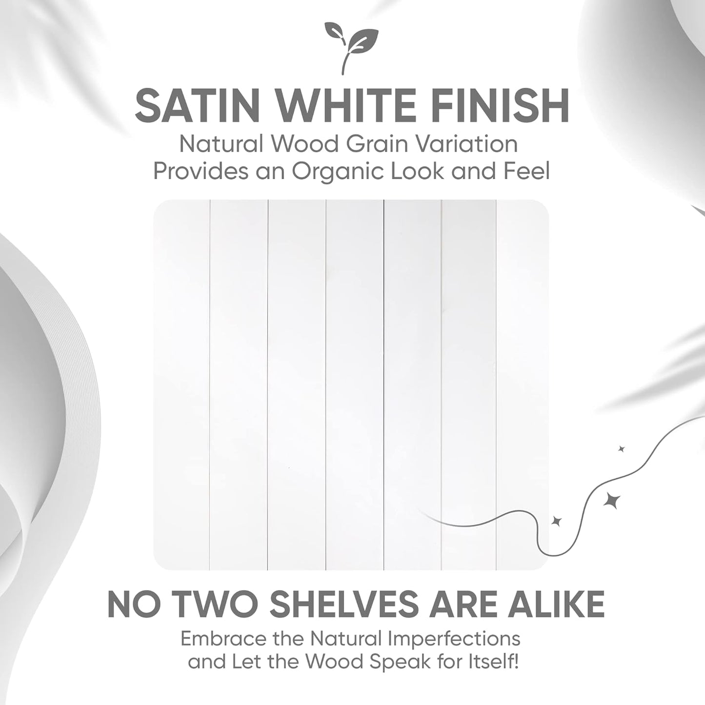 Homeforia White Floating Shelves 30 inch, High End Solid Real Wood 30inch Floating Shelf for Wall Mounted, White Wooden 30in Long Floating Shelves, Heavy Duty Bracket, 30 X 6.5 X 1.75 inches, Set of 2