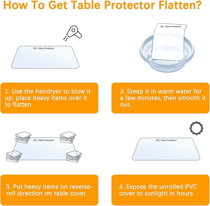 Clear Plastic Dining Table Protector Tablecloth Desk Pad Mat For 8 Foot Table Wooden Furniture Coffee Glass Entryway Sofa Side Protection Countertop Cover Waterproof PVC Vinyl Rectangular 40 X 96 Inch