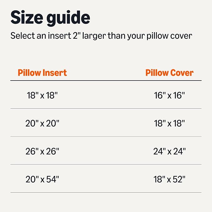 Amazon Basics Square Hypoallergenic Pillow Insert, Sofa Bed Couch Decorative Stuffer, 18 inch, Machine Washable, Compressed, Soft, 4-Pack