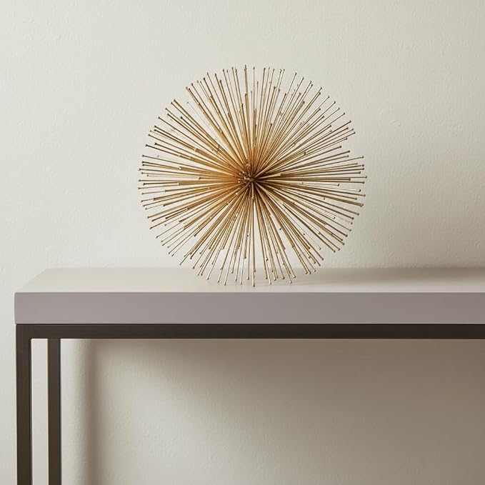 Modern Day Accents 5050 Pilluelo Urchin Large Gold Sphere, 10" D