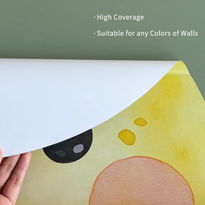 Large Sunshine Nursery Decor, Smile Sun and Cloudy Drops Wall Decal for Playroom, Classroom and Party, Watercolor Sprinkle Sky