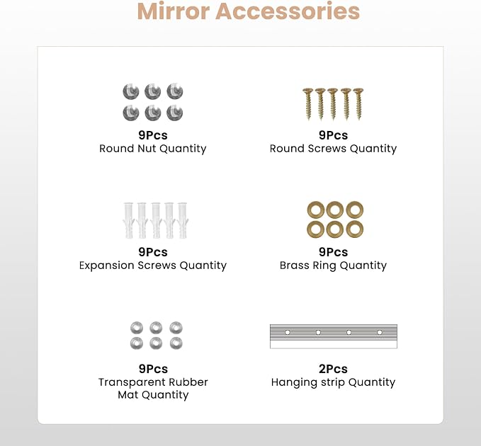pertetey Home Gym Mirror, 56X16 Inch(Each)-3Pack Large Frameless Tempered Glass Full Body Wall Mounted for Yoga, Exercise, Dance Studio