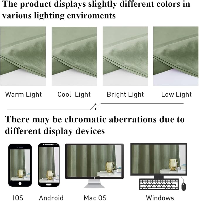 StangH Sage Green Small Window Curtains 63 inches Long, Thick Warming Velvet Curtains Room Darkening Privacy Protect for Bedroom Elegant Decor for Living Room, W52 x L63, 2 Panels Set
