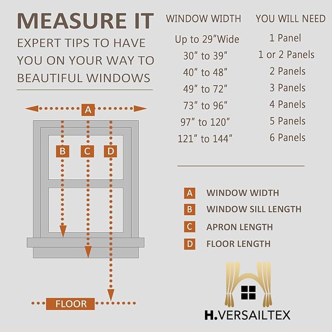 H.VERSAILTEX Linen Curtains Nickel Grommet Natural Linen Semi-Sheer Curtains 2 Panels Privacy Added Premium Soft Rich Material Drapes for Bedroom/Living Room - 37x84 Inch- White