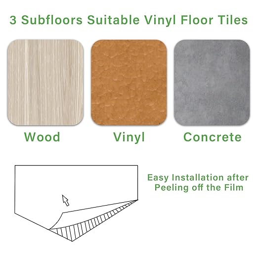 54 Sq. Ft Floor Tiles Peel and Stick Vinyl Floor 36 x 6 inch Luxury Self Adhesive Waterproof Flooring Planks DIY for Kitchen, Living Room, Shops, RV, Wood Look Plank, 36-Pack, Light Brown