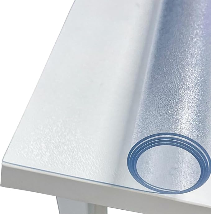 Kasepie 3mm Thick Clear Table Cover Protector 42 * 60in Waterproof - Heavy Duty Plastic Table Cover for Dining Table Kitchen Home, Oil Resistant & Easy Wipe (42 * 60in)