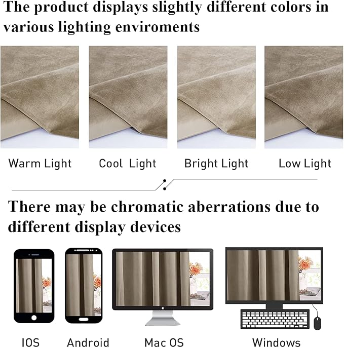 StangH Camel Beige Privacy Doorway Curtains, W42 x L90 inches, 2 Panels | 300GSM Soft Velvet, Privacy & UV Protection, Light Filtering, Thermal Insulated, Bedroom, Office, Farmhouse Decor