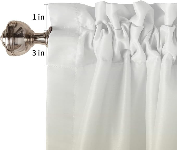 54 Inch Long Tier Curtains for Kitchen, Farm Yellow Gradient Bathroom Window Curtains Rod Pocket Short Curtains Window Treatment Tiers for Living Room Farmhouse 2 Panels