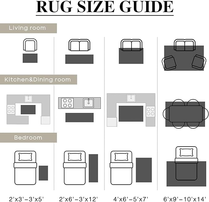 PureCozy Vintage Area Rug 8x10 Black Washable Living Room Large Carpet Non Slip Bedroom Indoor Office Low Pile Traditional Distressed Retro Accent Rug for Dining Room