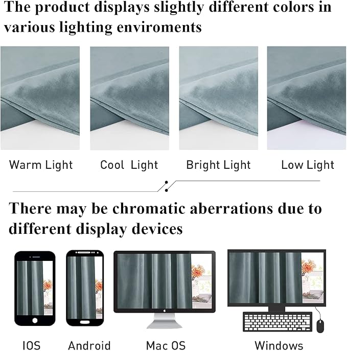 StangH Stone Blue Bedroom Curtains - Elegant Soft Velvet Privacy Energy Efficient Window Drapes for Bedroom/Apartment, Heavy Room Divider Curtains, W52 x L94, 2 Panels