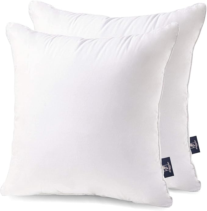 Phantoscope 26 x 26 Pillow Inserts - Throw Pillow Inserts with 100% Cotton Cover - Square Forms Microfiber Pillow Sham Stuffer - Couch Cushion Pillows 26 Inches, 2 Count (Pack of 1)