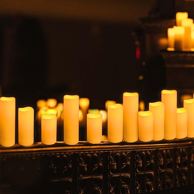 24-Pack LED Flameless Candles with Remote Control - Perfect for Home, Parties, and Special Occasions - Create a Magical Ambiance Effortlessly(Three Sizes).