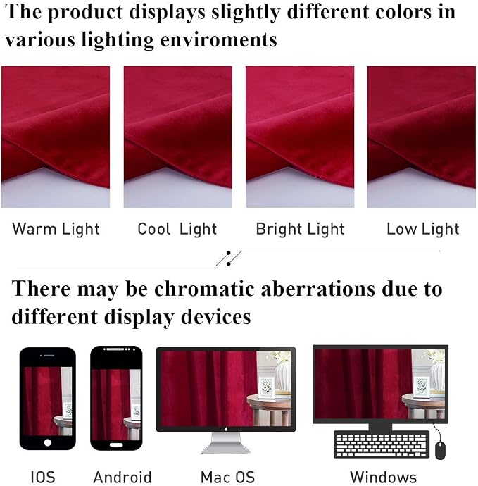 StangH Luxury Red Velvet Curtains 96 inches Christmas Decor, 2 Panels | 300GSM Rich Velvet, Thermal Insulated, Privacy Protect, Noise Reducing, Holiday Gifts, Living Room, Theater, Movie Film Stage