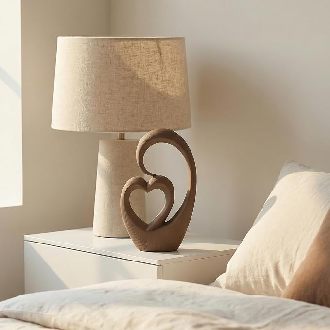 Ceramic Statue Home Decor Aesthetic Abstract Brushed Finish Sculpture Modern Decorative Statues for Living Room Bedroom Bookshelf Table Centerpiece Office