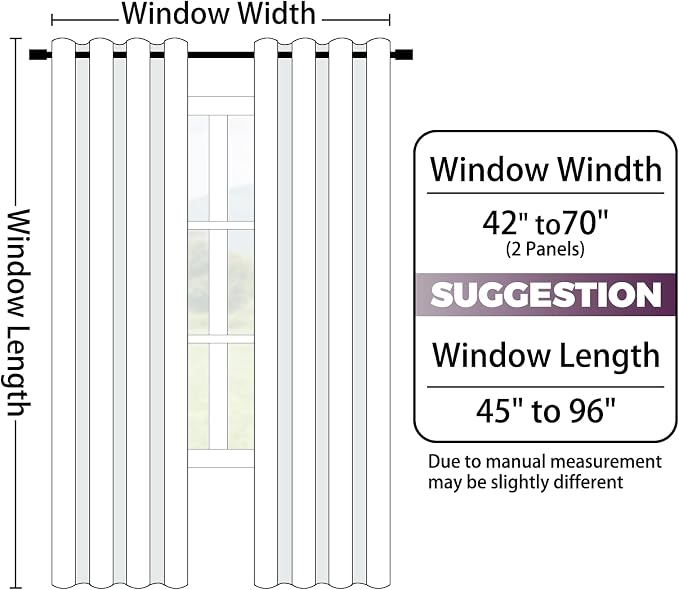 Yakamok 100% Blackout Curtains Ombre Purple Curtains for Bedroom 63 Inch | 2 Layers,Room Darkening Grommet Gradient Drapes,Light Blocking Thermal Insulated Window Curtains for Living Room 52W x 63 L