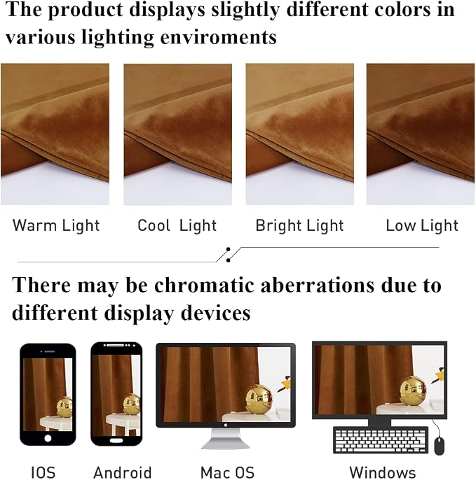 StangH Burnt Orange Velvet Curtains for Living Room Luxury Fall Holiday Home Decoration Room Darkening Thermal Insulated Panels for Sliding Door Theater Laundry, W52 x L102, 2 Panels