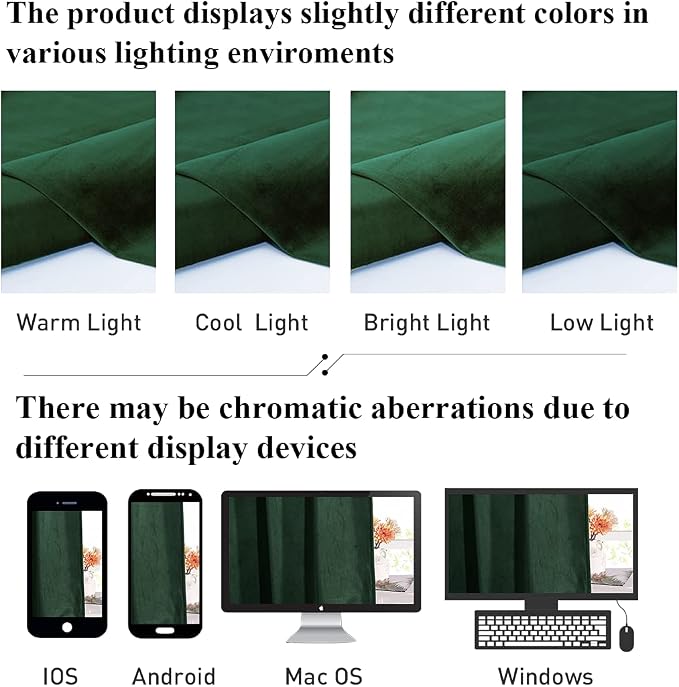 StangH 120 inches Dark Green Velvet Drapes for Living Room, Rod Pocket Christmas Backdrop Curtains Thermal Insulated Window Curtains for Sliding Glass Door, W52 x L120, 2 Panels