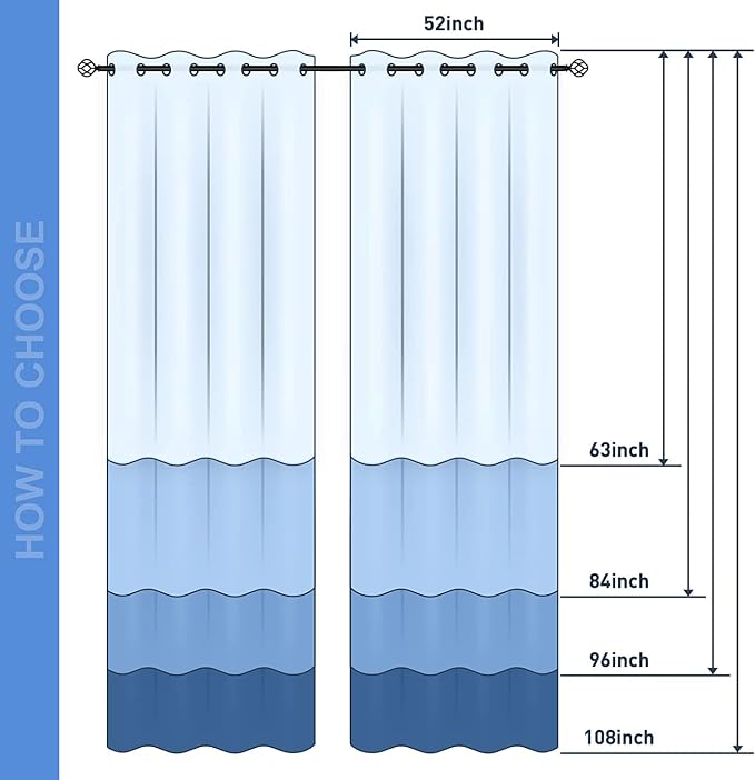 Jekeno Ocean Dolphin Blackout Curtains - Blue Underwater World Coral Tropical Sea Fish Landscape Decor House Bedroom Apartment Living Room Darkening Grommet Window Drapes 2 Panels Set,52x84 Inch