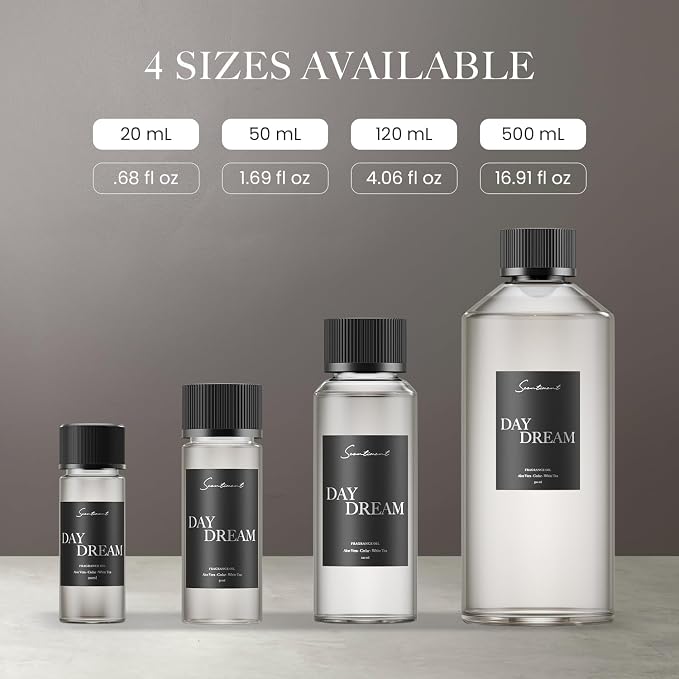Scentiment Day Dream Diffuser Oil - Premium Hotel Scent with Notes of Aloe Vera, Cedar & White Tea Home Scent, Home Scent, Hotel Fragrance Oil Diffuser Refill - 16.91 fl oz (500 mL)