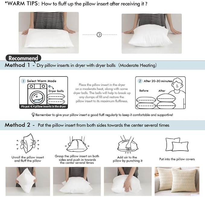 MIULEE 16x16 Outdoor Pillows,Set of 4 Throw Pillows Waterproof,Soft Support Throw Inserts Decorative Water Resistant for Patio Furniture and Garden