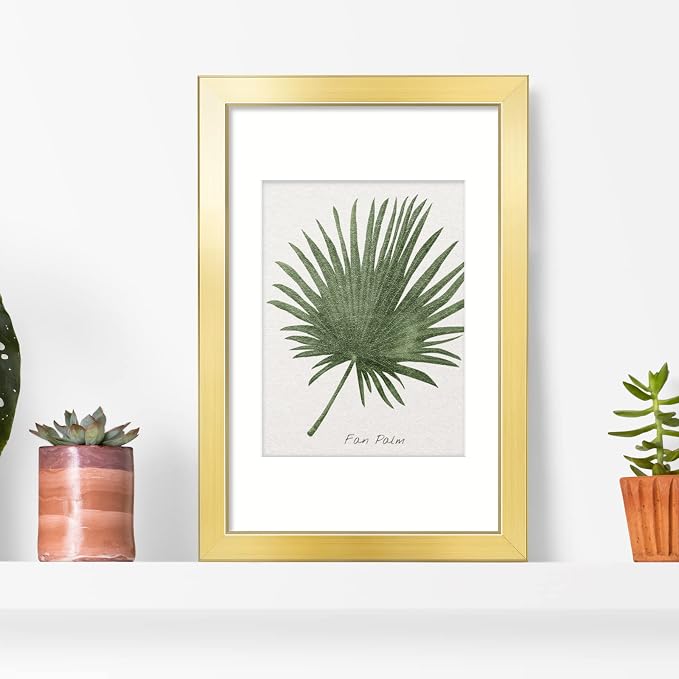 LaVie Home 12x18 Picture Frame Gold Poster Frame,Display Pictures 9x12 with Mat or 12x18 Without Mat, Stable and Sturdy Frame and Polished Plexiglass, Horizontal and Vertical Format of The Walls