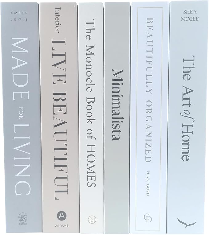 6PCS Decorative Books for Coffee Table-Faux Books for Decoration-Coffee Table Decor-Hardboard Fake Decorative Book for Bookshelf Home Decor Display
