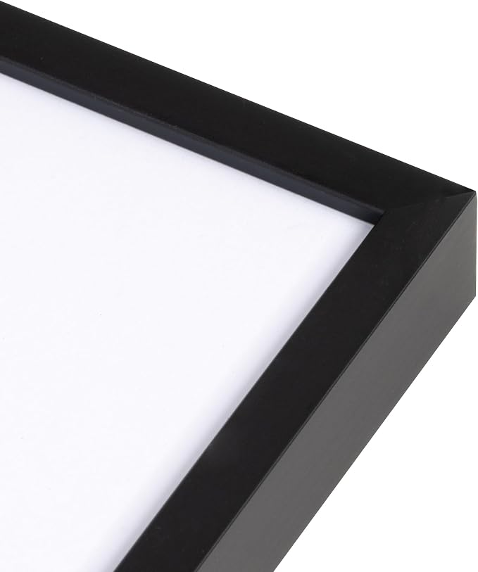 FLYJOE 8x10 Picture Frame - 8 by 10 Metal Picture Frame With Mat | 8 x 10 Aluminum Photo Frame | Plexiglass And Hanging Hardware Included | 8x10 Gold Frame, Set of 3, Black
