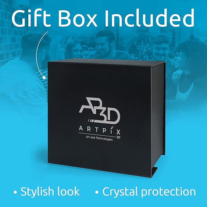ArtPix 3D Crystal Photo, Personalized Gifts for Women, Wife, Her, Him, Men, Mom, Great Customized Gift With Your Own Photo - Anniversary, Wedding, Birthday - Custom Glass 3D Laser Etched Picture Frame