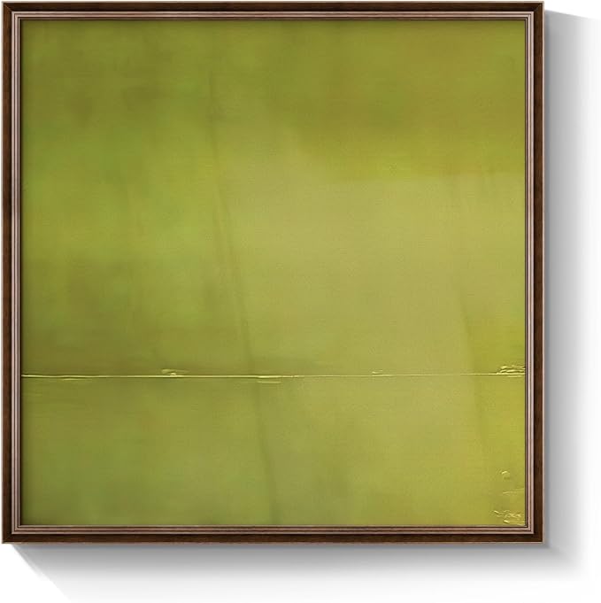 Vintage Framed Green Abstract Wall Art, Modern Sage Green Canvas Prints Artwork for Walls, Contemporary Minimalist Square Pictures for Living Room Bedroom Dining Room Bathroom Wall Decor, 24x24 In