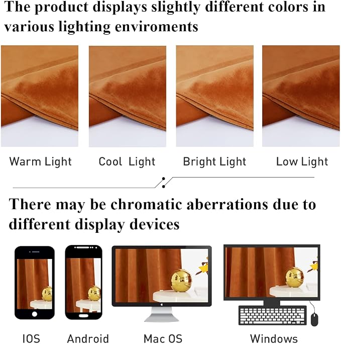 StangH Orange Velvet Curtains 108 inches Long, Extra Long Luxury Home Decor Room Darkening Energy Saving Window Treatment Holiday Backdrops for Party, W52 x L108, 2 Panels | 300GSM Rich Soft Velvet, Holiday Window Treatment, Backdrop Curtains, Thermal ...