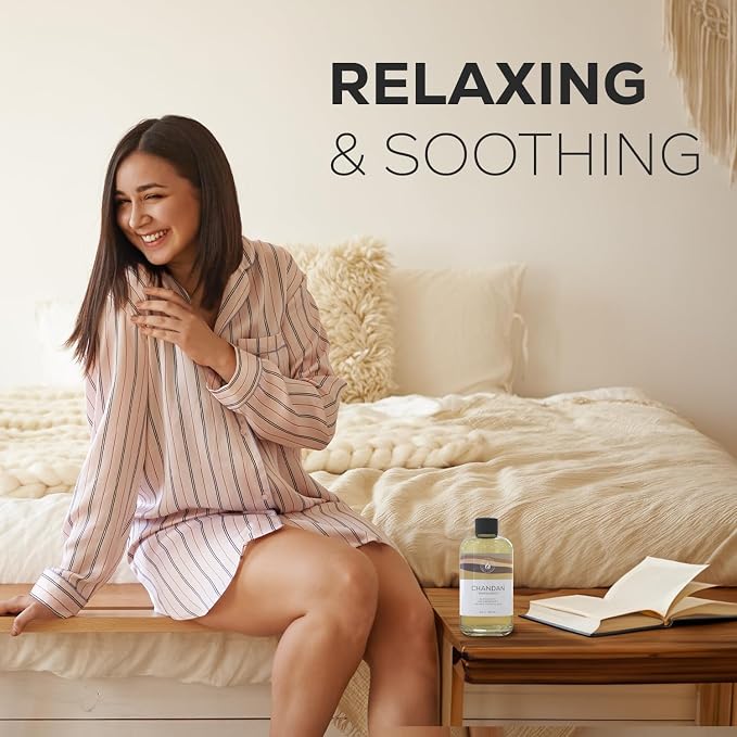Aroma Country Chandan Luxury Diffuser Oil Refill (8.5 Fl Oz) | Hotel-Inspired • Long-Lasting Home Fragrance • for Aromatherapy, Reed Diffusers, Diffuser Machines & Room Sprays