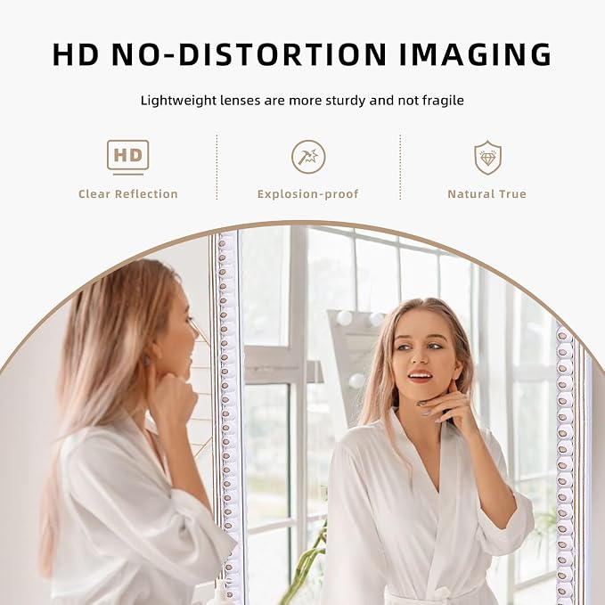 36x24 Inch Rectangle Wall Mirror, Wooden Rectangular Bathroom Mirrors | Mount Vertically or Horizontally to Fit Powder Rooms, Over Sink, Apartments, Entryway, Bedroom, Hallways, or Guest Areas