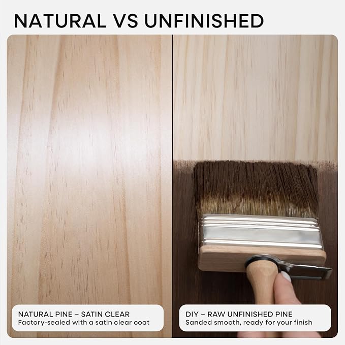 Homeforia 20 inch Natural Floating Shelf, High End Solid Real Wood 20inch Small Floating Shelves for Wall Mounted, Natural Wooden Floating Shelves, Heavy Duty Bracket, 20 X 6.5 X 1.75 in, Set of 2