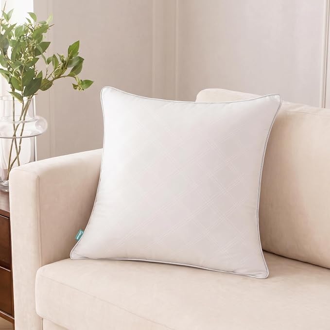 Oubonun 12x20 Inches Lumbar Throw Pillow Inserts, Pack of 4 White Soft Fluffy Plump Rectangle Cushion Stuffer Inserts for Sofa, Bed, Couch, Home Decor