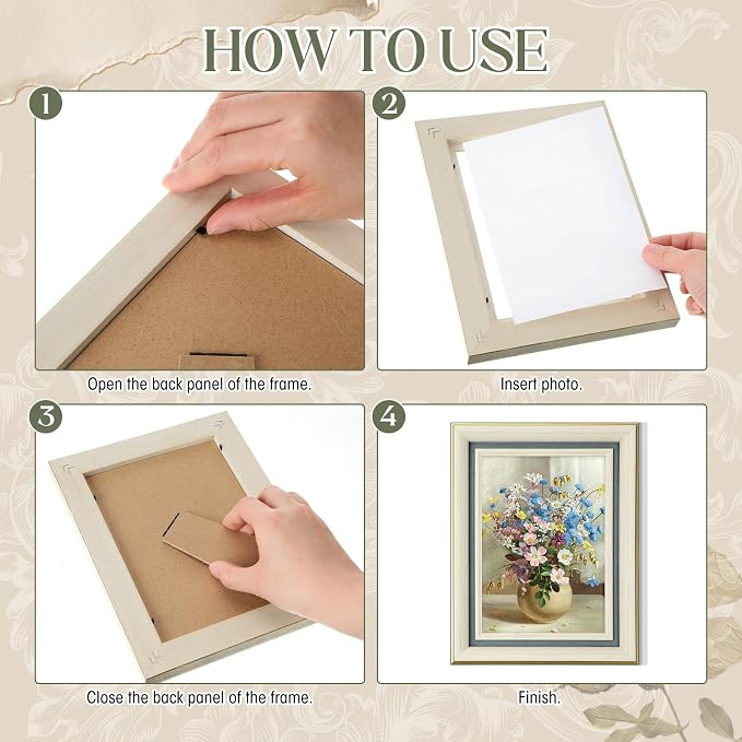 Kathfly 30 Pack Vintage Picture Frames for Wall, Tabletop Display Ornate French Country Frames Vintage Farmhouse Decor Antique Wall Frame Set for Gallery Bedroom Living Room Decor (Classic Style)