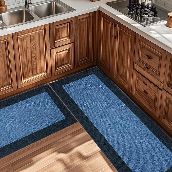 Machine Washable Kitchen Rug 24" x 70", Non Slip Kitchen Mat for Floor, Absorbent Entrance Runner Rug for Bedroom, Hallway, Bathroom, Door (Roll Packing)