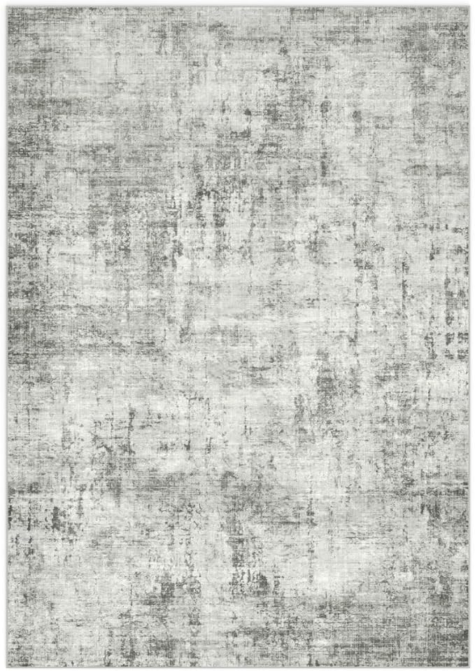 2x6 Rug for Entryway Hallway-No Slip Soft Carpets Modern Abstract Indoor Floor Stain Resistant Carpet for Bedroom Dining Room Farmhouse Nursery Home Office Grey