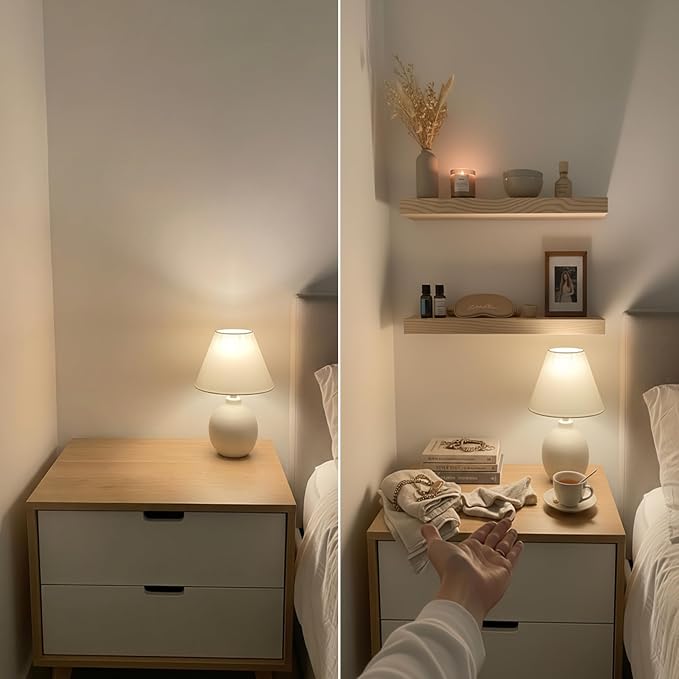 Solid Wood Floating Shelves for Wall 30 Inches Long, Natural Wood Shelf | Real Wood, Wooden Shelf Bathroom Large, Light Oak, Wall Mount, Kitchen Bedroom, Natural Oak Finish, 30W × 6.7D, Set of 2