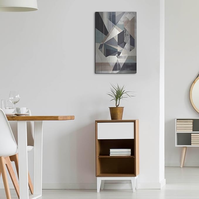 'Geometric 4' by Petals Prints Design, Metal Wall Art, 16"x24"